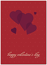 Heartfelt wishes for happiness on Valentine's Day. Graphic Hearts Valentine's Day Card 167D-Y